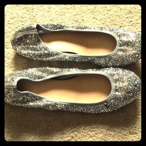 J Crew glitter ballet flats
